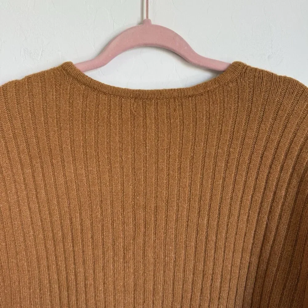 Rachel Parcell Wool Blend Balloon Sleeve Sweater Dress Size S Fall Pumpkin Spice - Picture 12 of 15